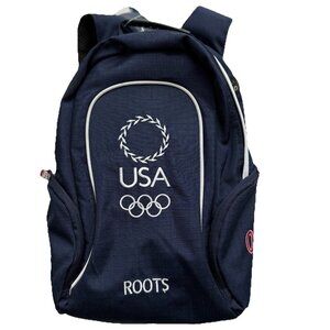 VINTAGE Roots USA 2004 Athens Olympics Back Bag Navy Small NEW